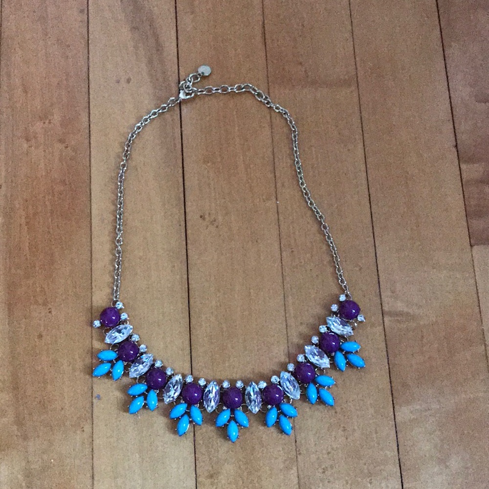 Talbots Blue and Purple Statement Necklace